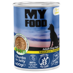 Hrană umedă bucăți pentru câine, Adult, MyFood, Pui, 400g