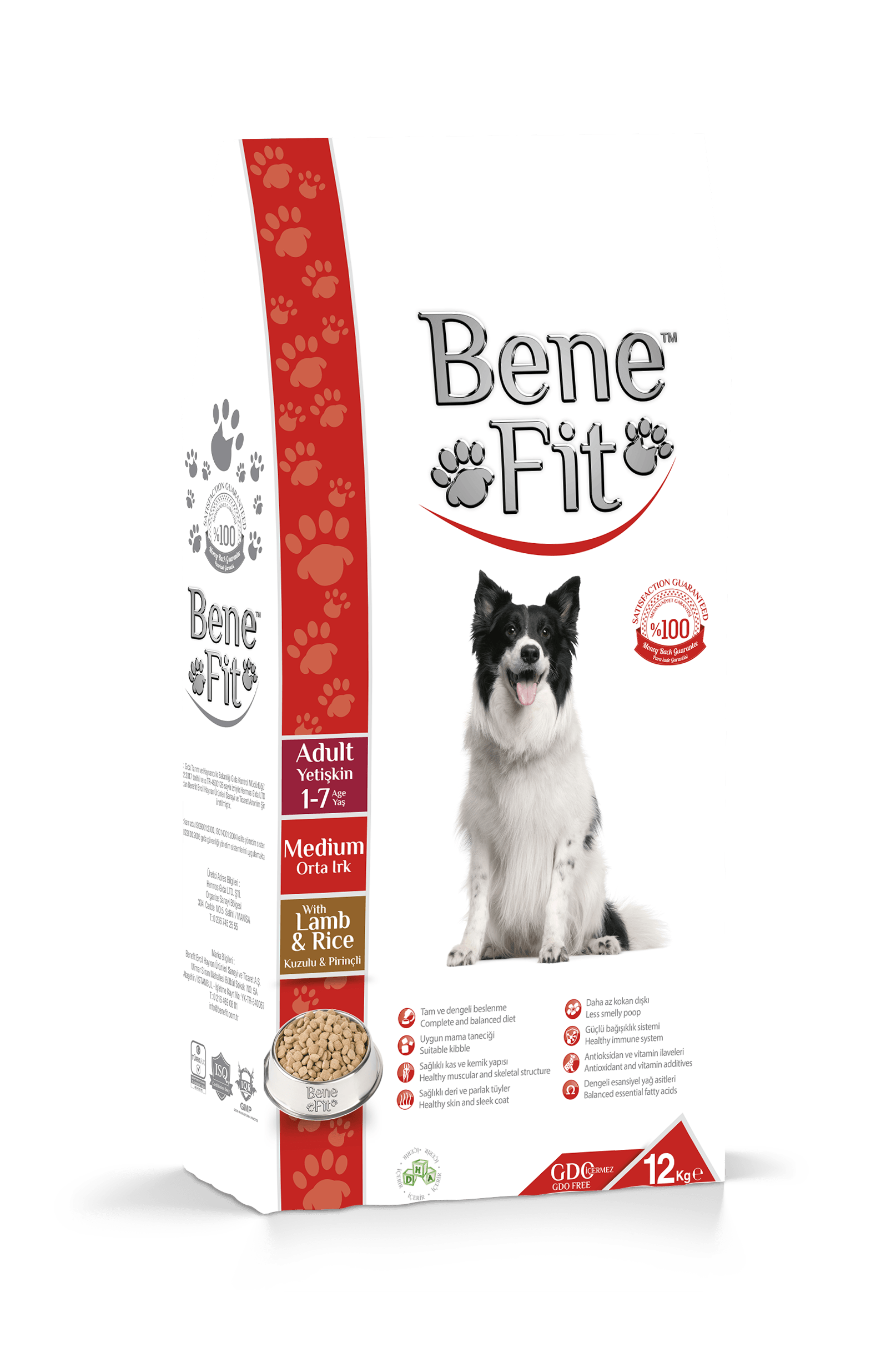 Hrana-uscata-caine-superpremium-benefit-mancare-pentru-caine-talie-medie-miel-orez-12kg_dkql7m Hrană uscată pentru câine, Adult, Talie medie, Benefit, Miel & orez, 12kg - imagine 1