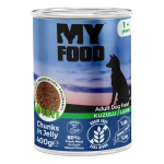 Hrană umedă bucăți pentru câine, Adult, MyFood, Miel, 400g