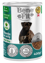 Hrană umedă bucăți pentru câine, Adult, Benefit, Miel & Vită, 400g
