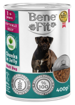 Hrană umedă bucăți pentru câine, Adult, Benefit, Vită, 400g