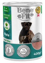 Hrană umedă pate pentru câine, Sensibil, Benefit, Miel, 400g