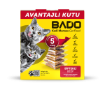 Hrană uscată pentru pisici adulte, Bado, cu vită, 5x1 kg, premium, cutie cu mâner, digestie optimă, energie zilnică, imunitate puternică