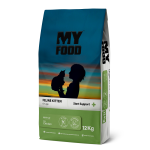 Hrană uscată pisică junior, MyFood, cu carne de pui, 12 Kg, creștere sănătoasă, imunitate puternică, Start Support