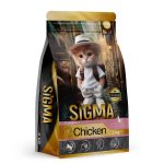 Hrană uscată pentru pisici junior, Sigma, cu carne de pui, 2 kg, proteine de calitate, susține digestia și dezvoltarea sănătoasă