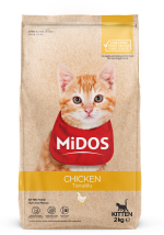 Hrană uscată pentru pisică, Junior, Midos, Pui, 2kg