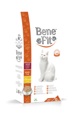 Hrană uscată pentru pisici adulte, Benefit, cu carne pui și orez, sac 12 kg, super premium, digestie sănătoasă, blană strălucitoare, imunitate puternică