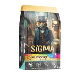 Hrană uscată pentru pisici adulte, Sigma, multicolor, cu carne de miel, sac 15 kg, premium, digestie ușoară, imunitate puternică, blană strălucitoare