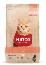 Hrană uscată pentru pisică, Sterilizat, Midos, Pește & orez, 2kg