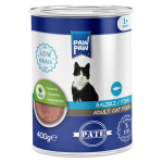 Hrană umedă pate pentru pisică, Adult, PawPaw, Pește, 400g